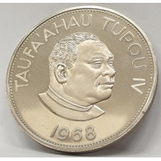 TONGA 1968 . TWO 2 PA' ANGA COIN . PROOF . MINOR SCRATCHES ON SURFACE